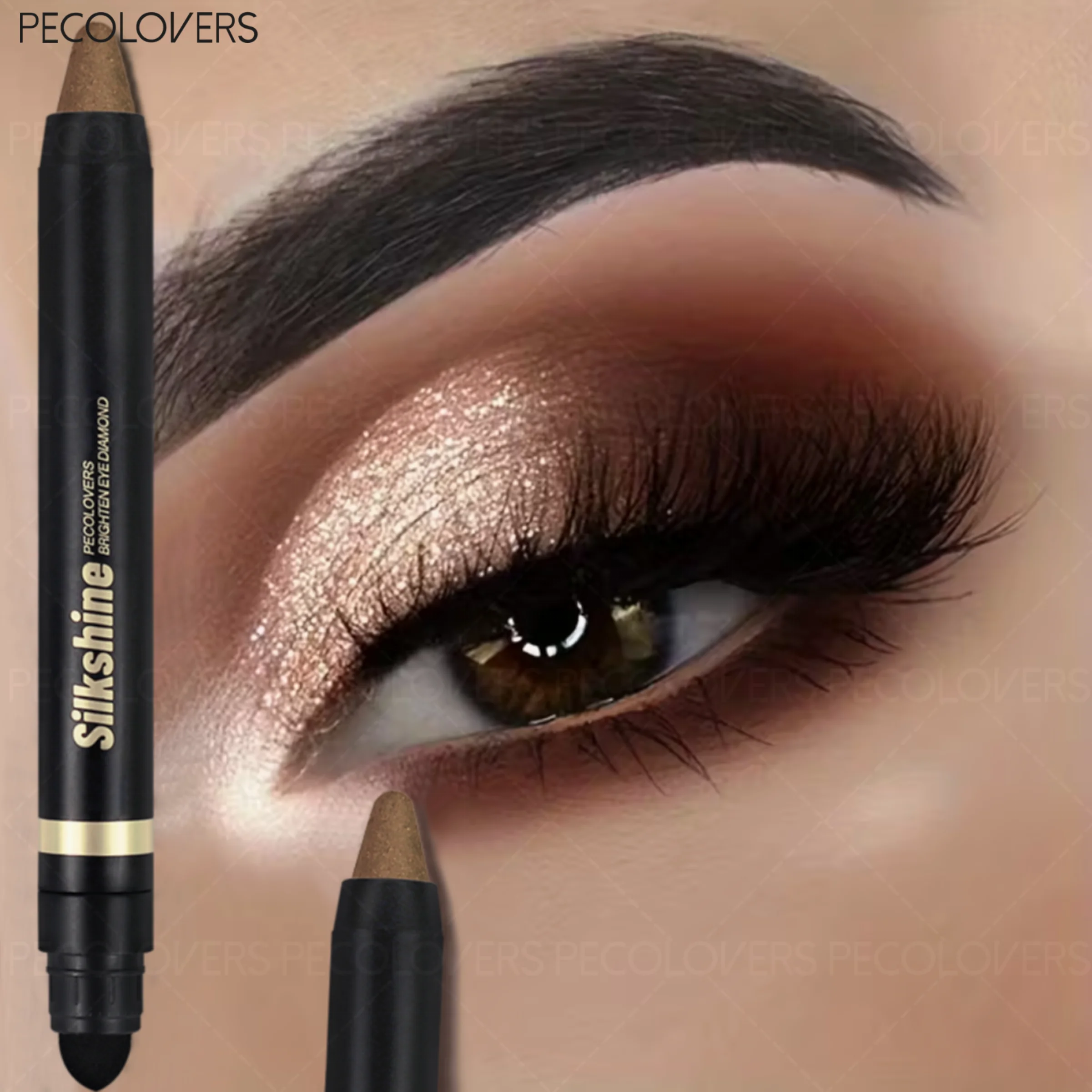 Dual-ended Eye Highlighter Eyeshadow Stick Colored Pigmented Creamy Qme