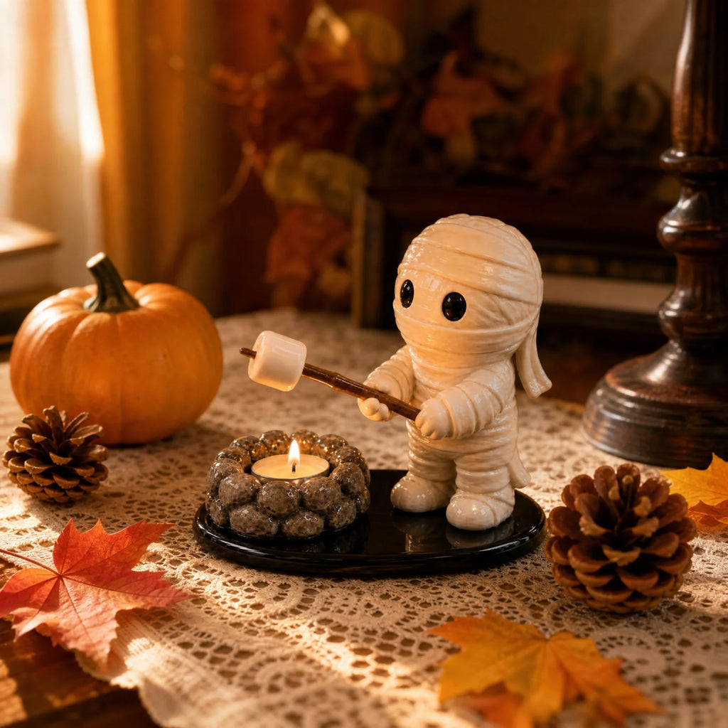 New Creative Halloween Ghost Mummy Campfire Candle Holders Candlestick Fashion Party Wedding Table Candle Stands Decoration Qme