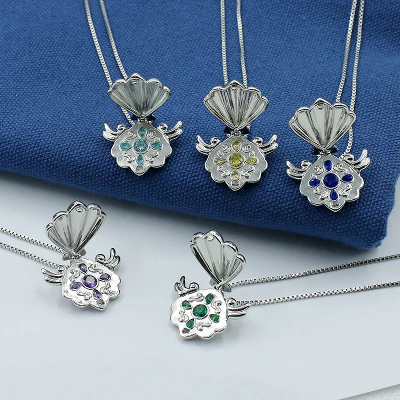 Seven Princess Shell Necklace Cosplay Anime Mermaid Melody Pichi Pichi Pitch Women Pendant Neck Decoration Jewelry Festival Gift Qme