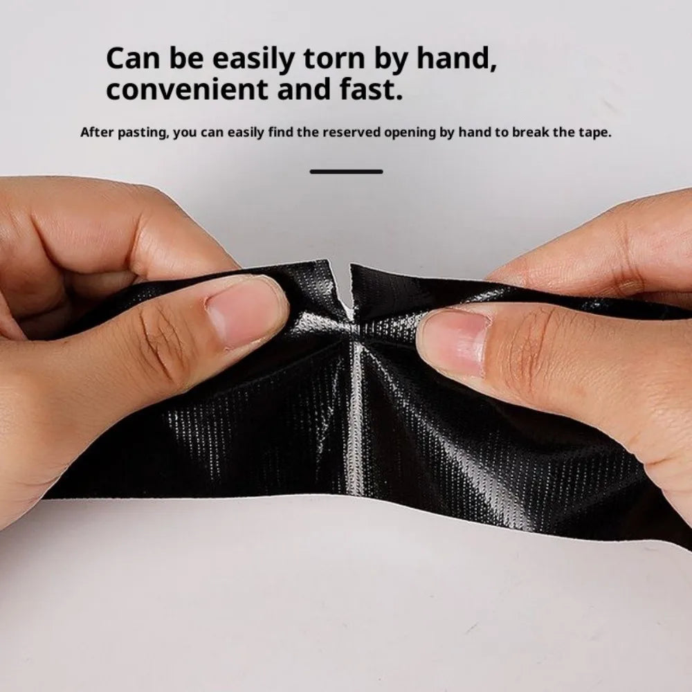 5m/10m Waterproof Black Fabric Repair Tape Self Adhesive Duct Tape For Sofa Car Seat Motorcycle Cushion Heavy Duty Patch Fix Qme