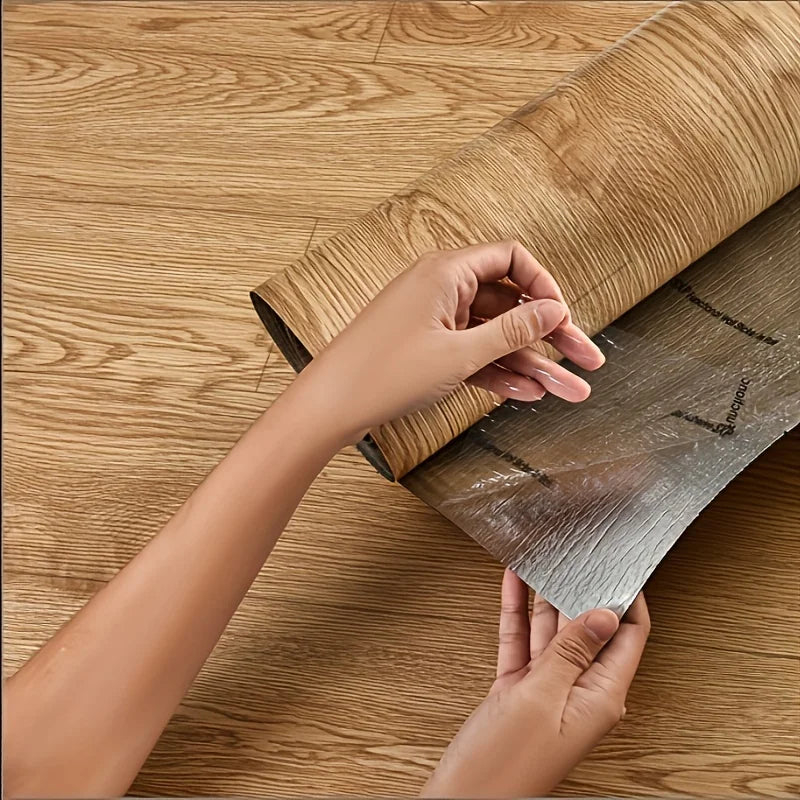 Wood Grain Decorative Wallpaper Self Adhesive Waterproof Wall Qme