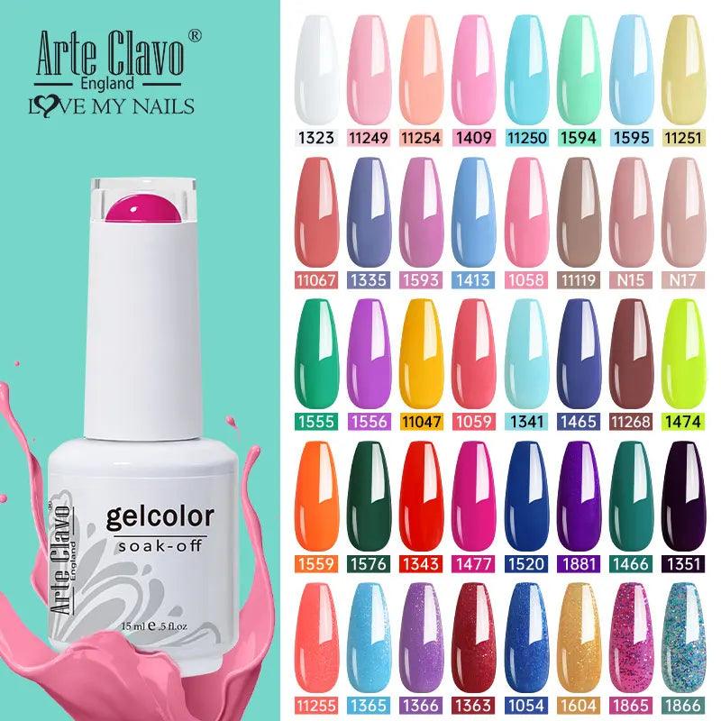 Arte Clavo Gel Polish Semi-permanent Summer Varnish Nails Lacquer Qme