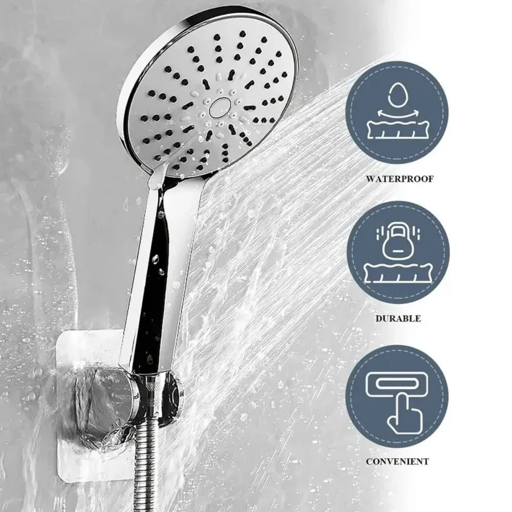 1PCS Universal Shower Head Bracket Self-adhesive Wall Mounted Adjustable Bathroom Shower Head Fixed Bracket Bathroom Accessories Qme