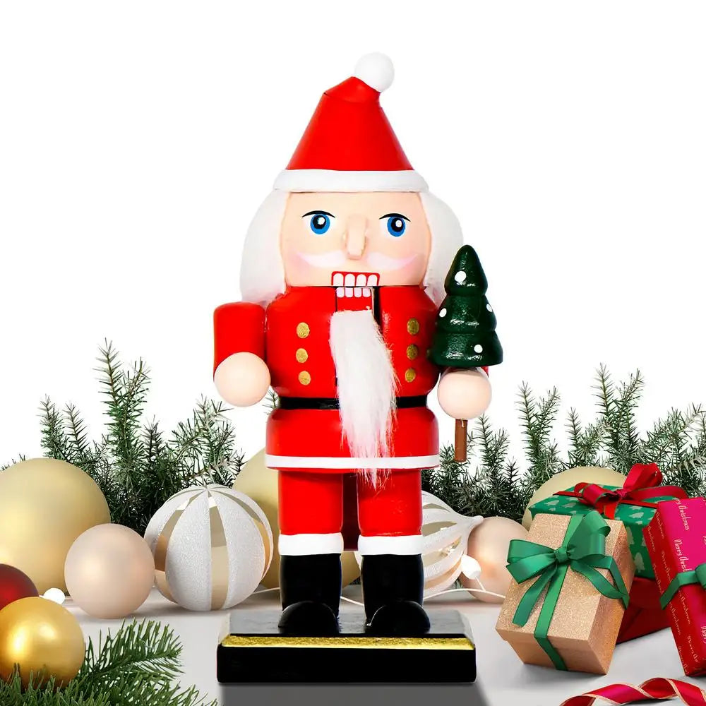 Christmas Figurines Wooden Nutcracker Tabletop Statues Christmas Decor Party Statues Table Centerpiece For Adults Children's Day Qme D China Mainland