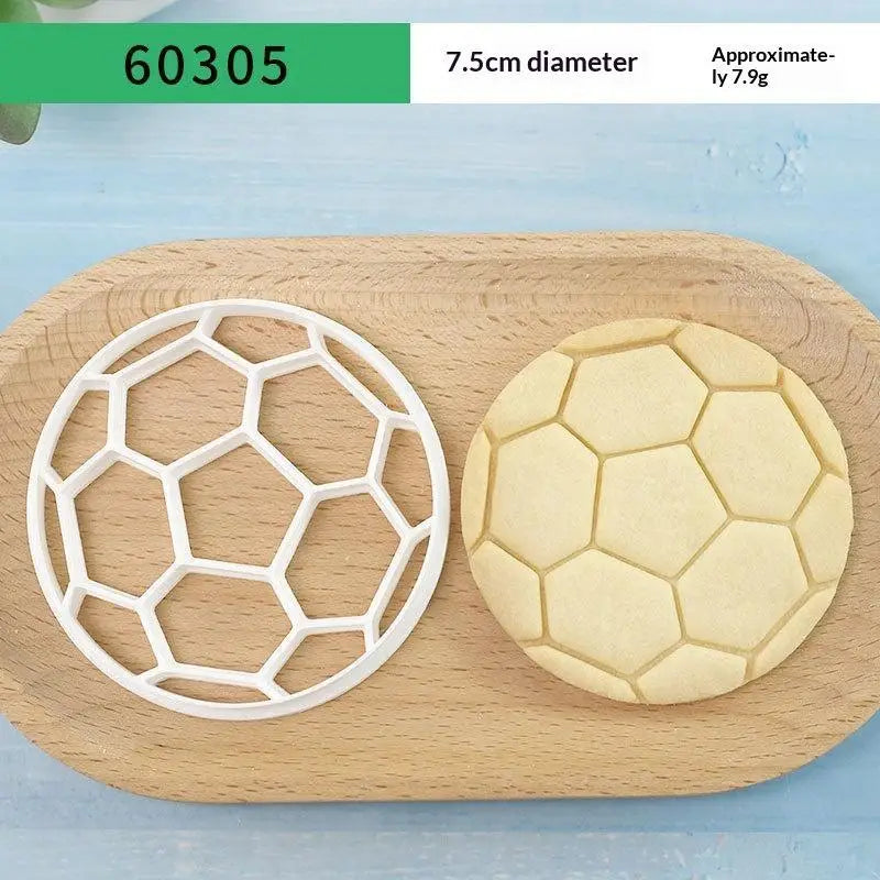 Sports Cookie Cutter Set: Football, Rugby, Basketball Shapes for Birthday Cake, Cupcake Decorations & Themed Baking Fun Qme E