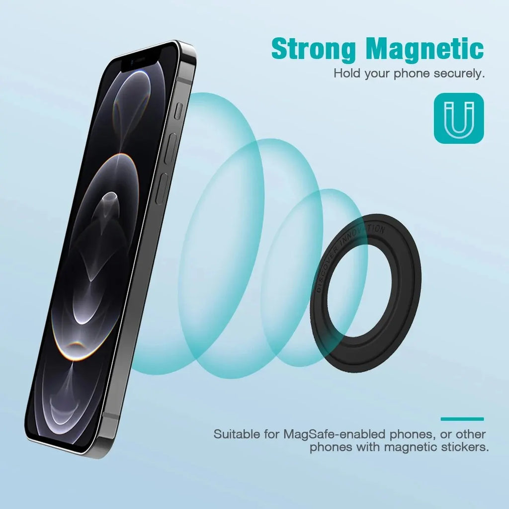 Magnetic Ring Holder For iPhone 14 13 12,Magnet Wall Mobile Phone Holder Magnetic For MagSafe,Car Phone Stand,Sticker Stand Qme