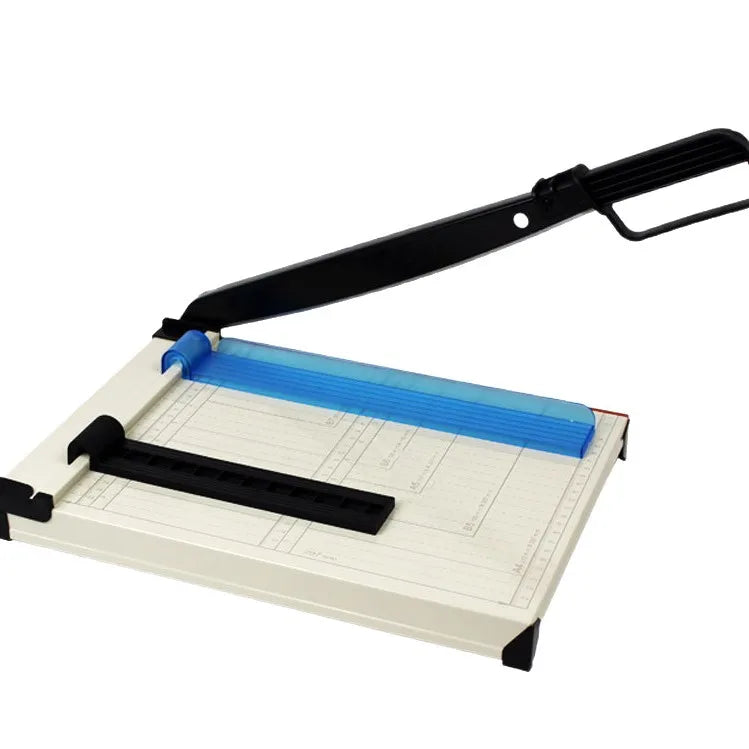 Manual A4 Paper Cutter Paper Trimmer Cutting Machine Paper Slicer with Blade for Paper Plastic Sheet Home Office Craft Tool Qme Wht-Blk