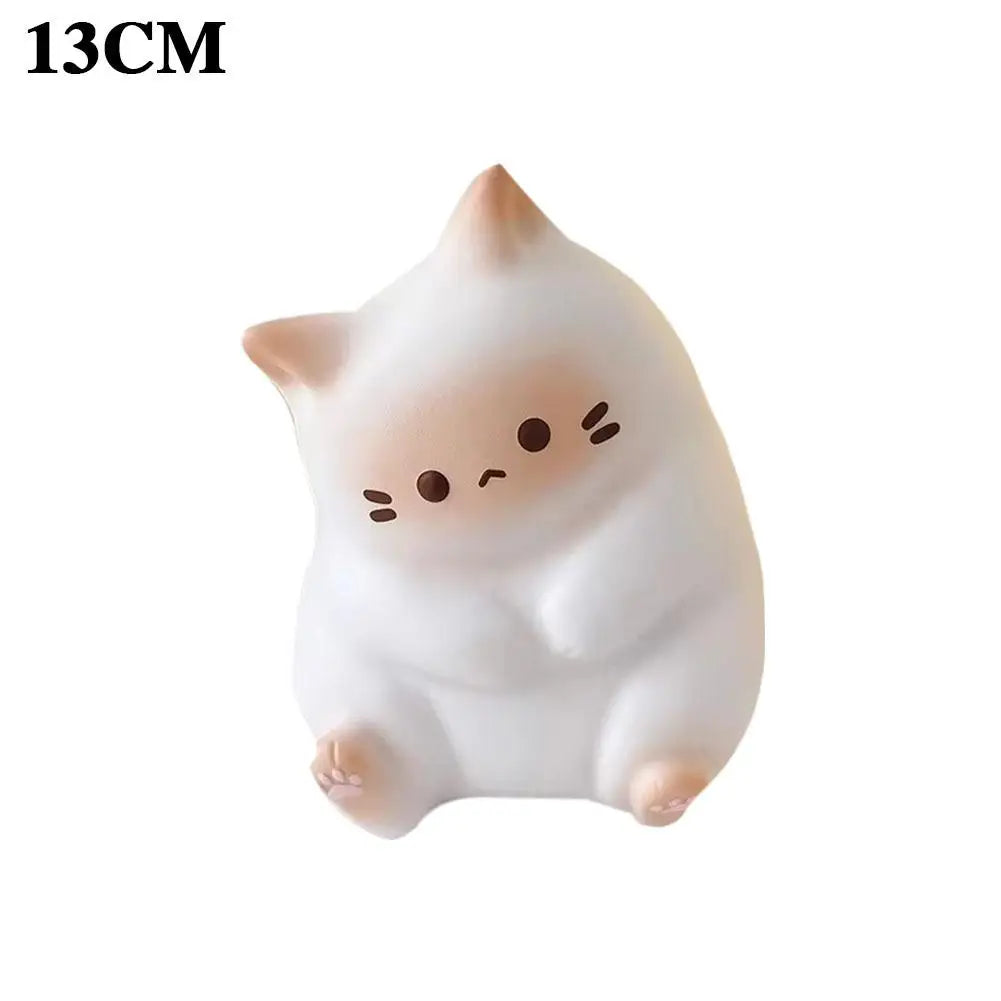 Kawai Cat Squishy Fidget Toy Slow Rebound Squeeze Stress Ball Cute Qme 13cm white