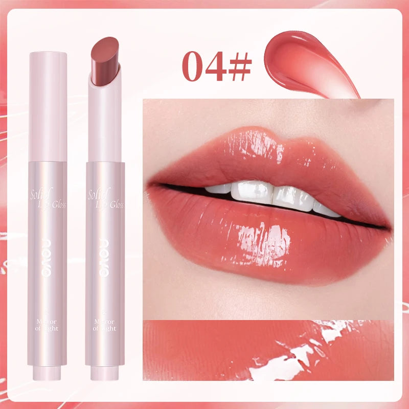 Moisturizing Mirror Lipstick, Nourishing Lip Glaze, Long-Lasting Waterproof Non-Stick Cup, Highpigment Lip Gloss,All Skin Types Qme 04
