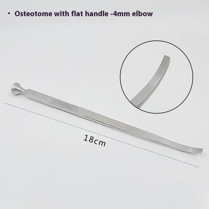 Stainless Steel Flat-handle Bone Chisel Dental Nasal Orthopedic Qme g