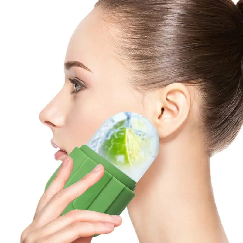 Facial Cold Compress Ice Roller Silicone Cooling Firming Tool Face Qme
