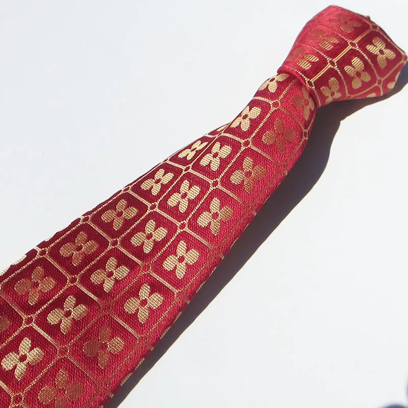 Floral Burgundy Tie Men Silk Wedding Dark Bordeaux Wine Red Stripe Qme stx-4