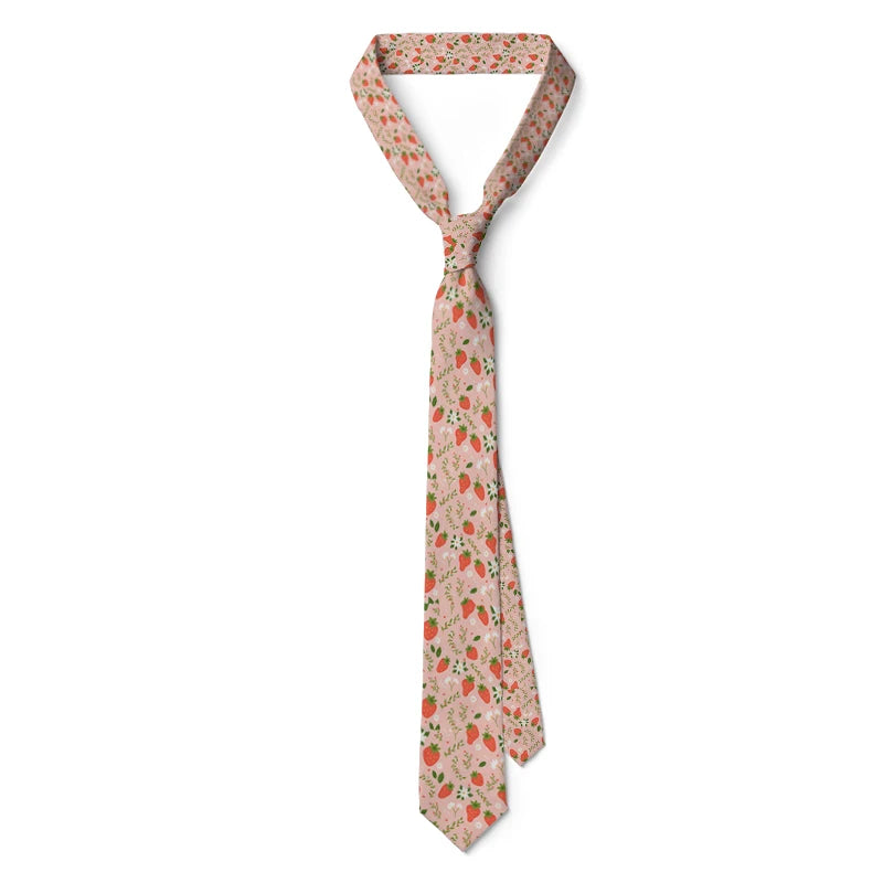 Funny Cartoon Fruit Printed Tie Men's Suit Personality Business Qme