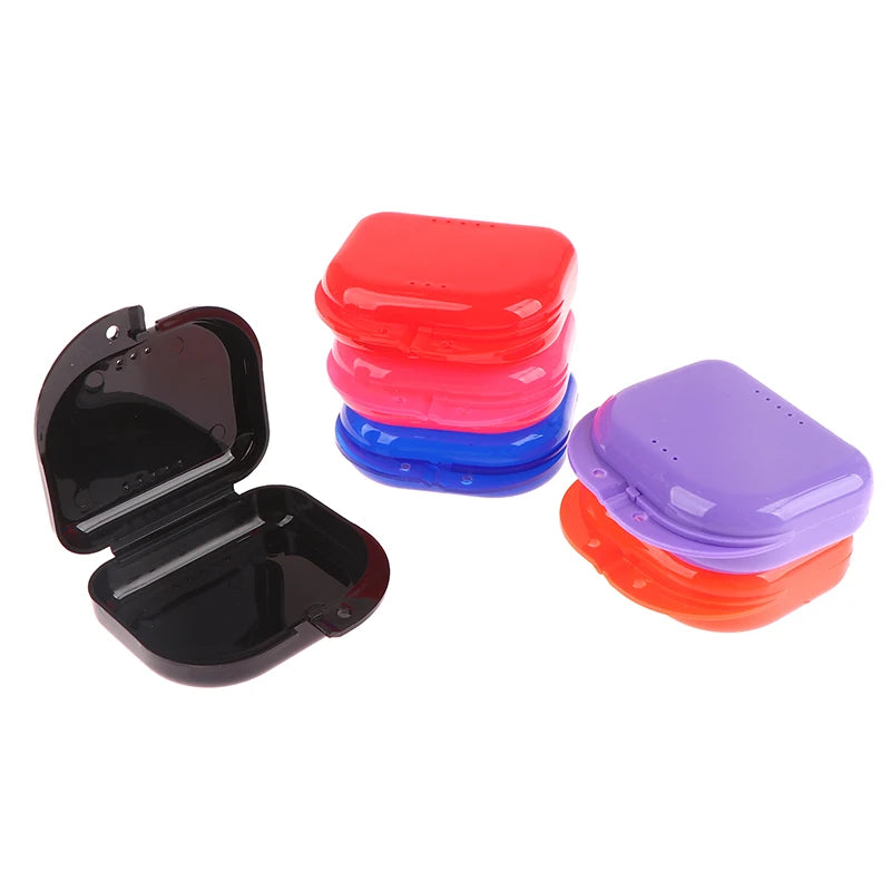 Denture Storage Box Dental Retainer Orthodontic Mouth Guard Container Qme