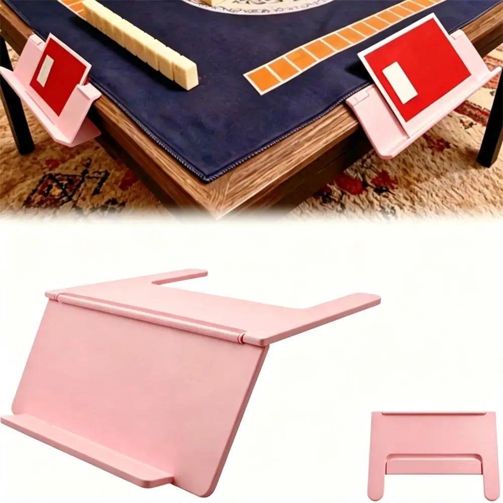 Mahjong Card Holder Table Space-saving Board Games Under Mat Slide Qme Pink