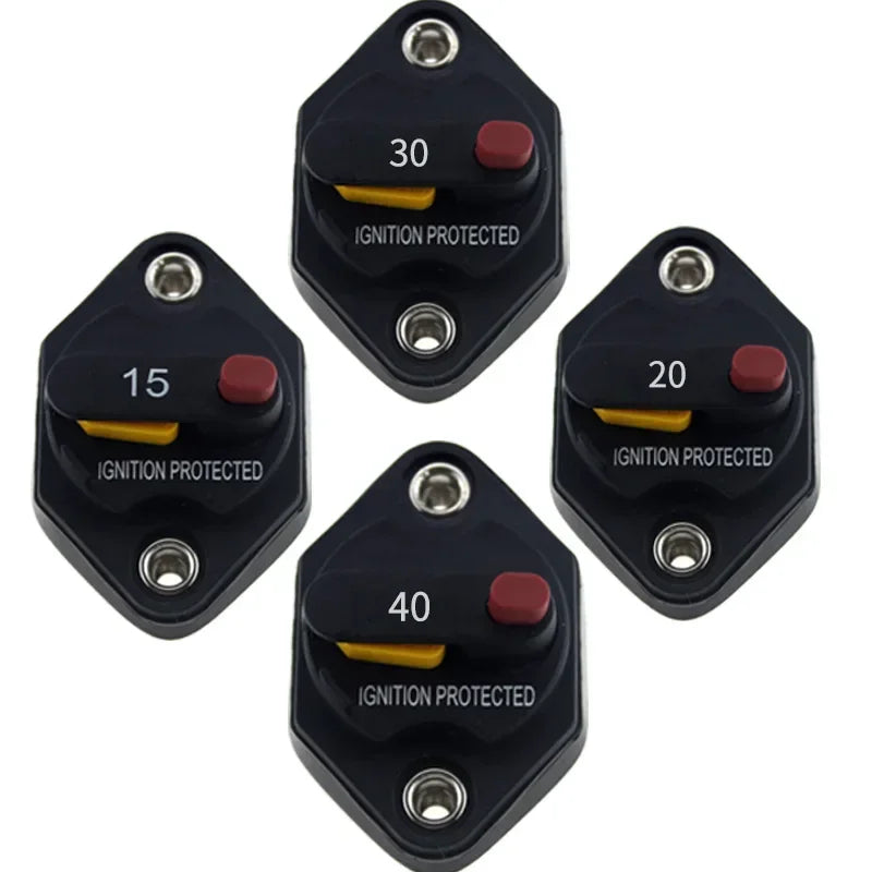 12-48V DC Car Boat Circuit Breaker 30-80A AMP Circuit Breaker Fuse Reset Waterproof Manual Circuit Breaker for Cars RV Boat Qme 30A