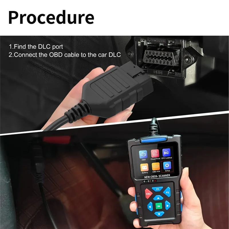 A02F-T300 OBD2 Scanner Superior Diagnostic Tool Readiness Mode 6 Mode 8 Check Engine Code Reader With Reset For All Cars Qme