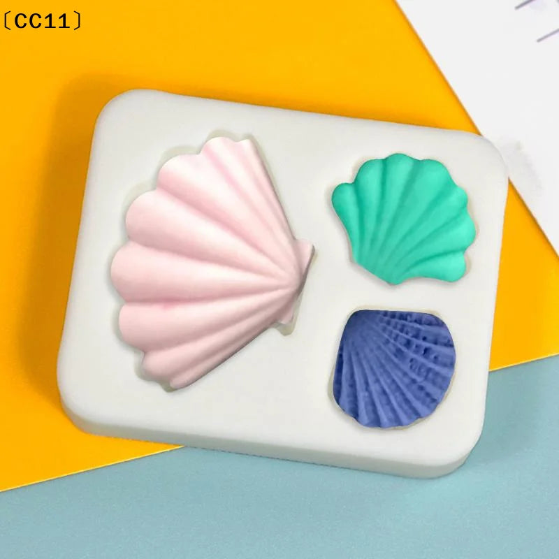 Shell Pearl Silicone Mold Sugarcraft Cupcake Baking Fondant Cake Qme