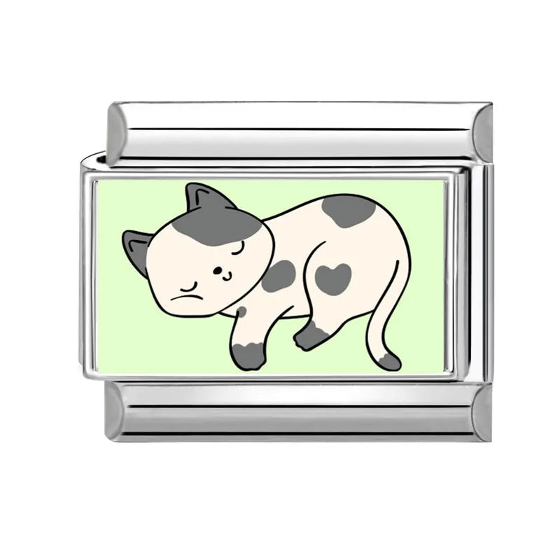 Design Cute Cartoon Animal Pet Series Cat Dog Rabbit Italian Link Fit