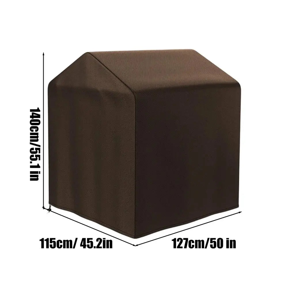 Playhouse Waterproof Tarp 210d Oxford Fabric With Drawstring Closure Outdoor Playhouse Cover For Patio Sports Parties Picnics Qme China Mainland Coffee 127x115x140cm