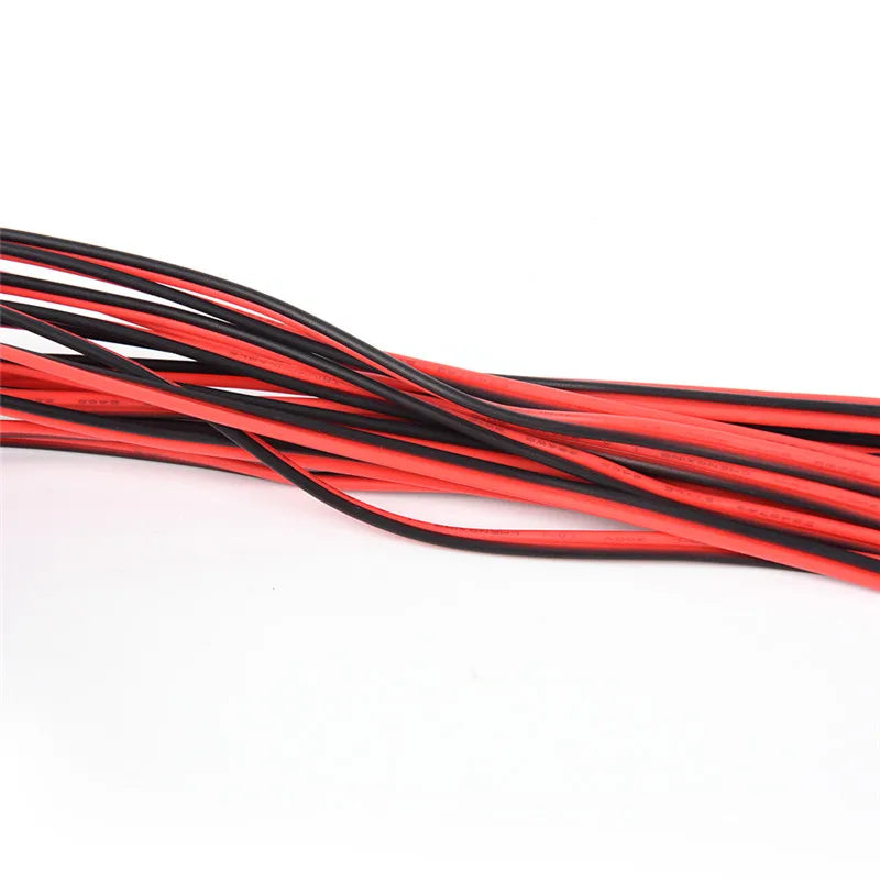 2Pin 10m Cars Motorcycle Electric Wire Cable Red/Black Connector For Led Light Qme