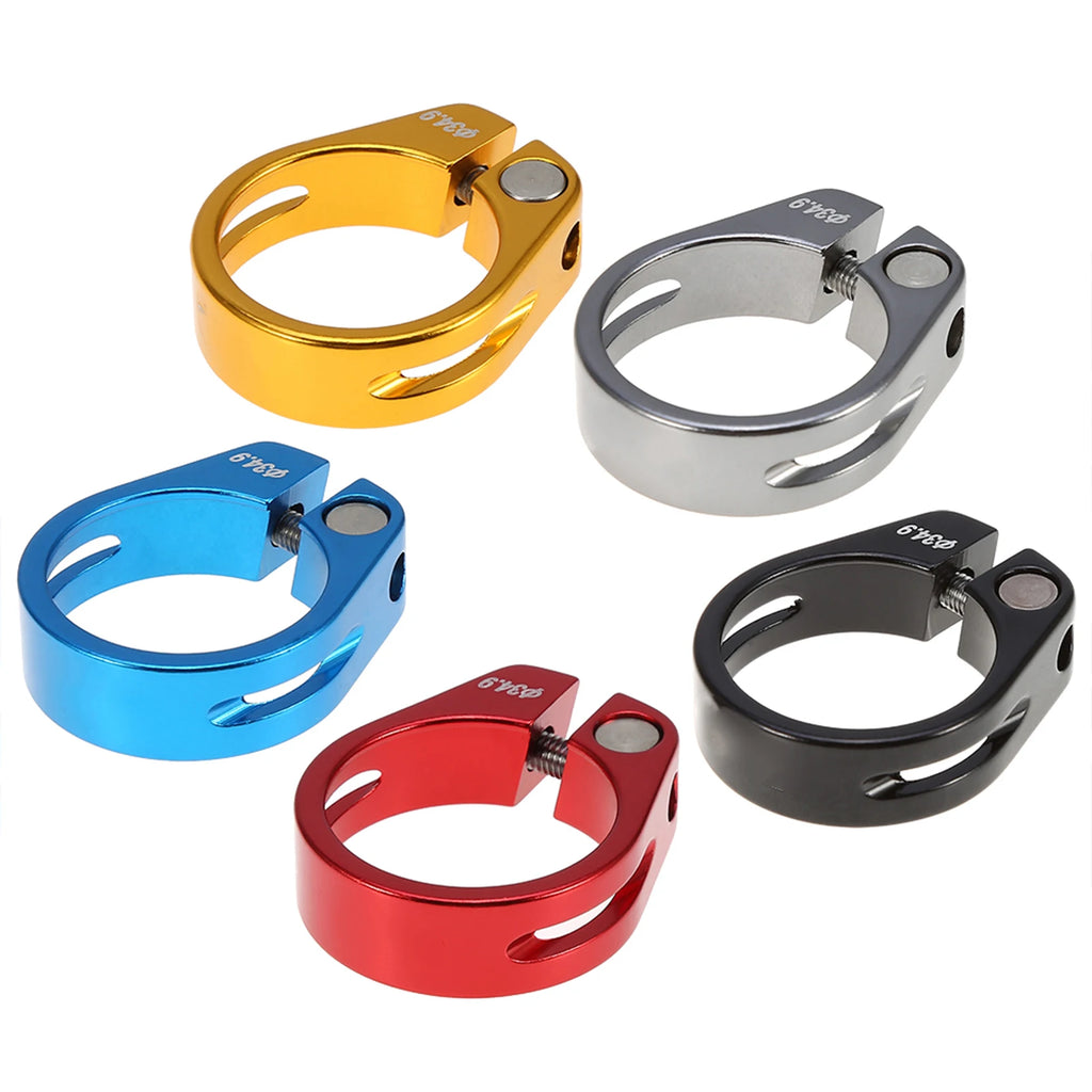 Bike Seat Post Clamp Bike Seatpost Clamp 5Colors 34.9mm Aluminum Alloy Seat Post Clamp Mountain Bike Seatpost Accessory Qme