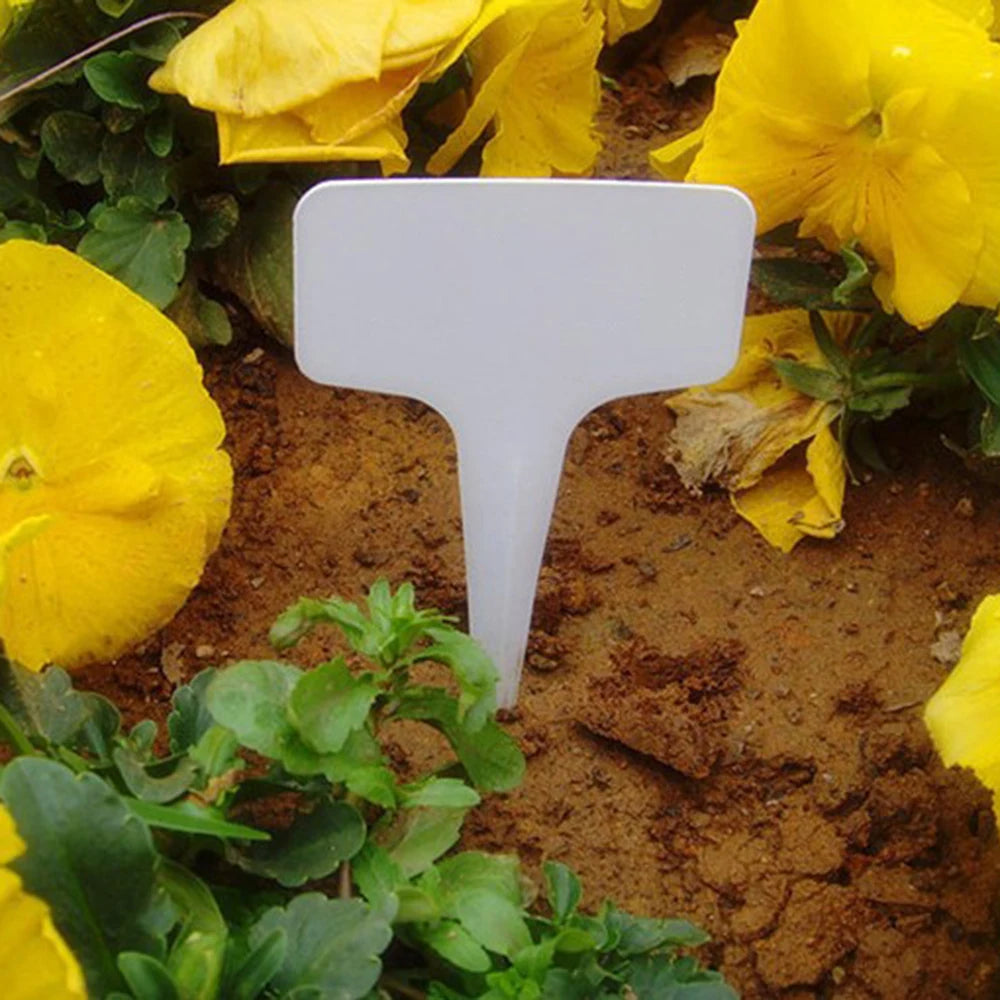 100PCS Garden Labels Plant Waterproof Classification Sorting Sign Tag Ticket Plastic Writing Plate Board Plug In Card Qme
