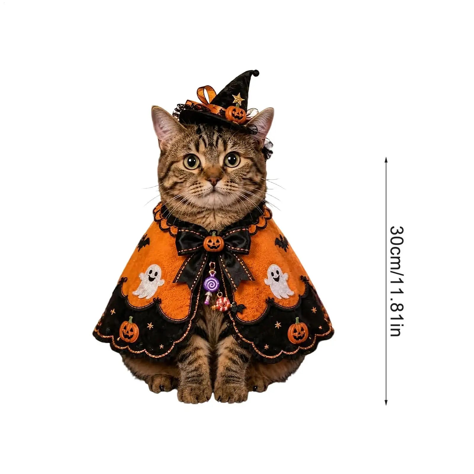 Halloween Costume Cats Pet Cosplay Cloak Cape Kitten Holiday Home Qme