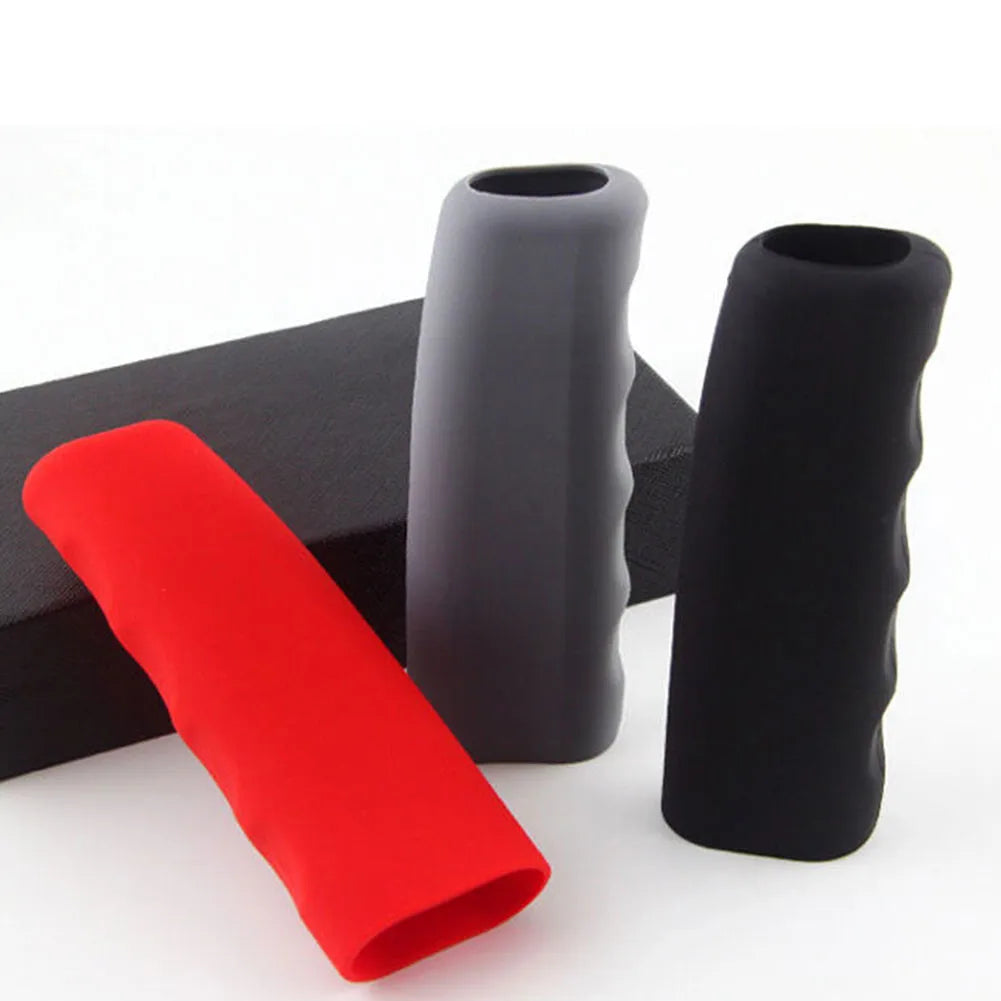 Universal Car Handbrake Cover Silicone Anti-slip Durable Handbrake Sleeve Protective Case Auto Accessories Decorations Qme