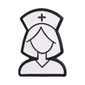 Medical Staff Nurse Silhouette Lapel Pin Black White Alloy Enamel Brooch Unique Nurse Week Gift Collar Backpack Decor Jewelry Qme Style1
