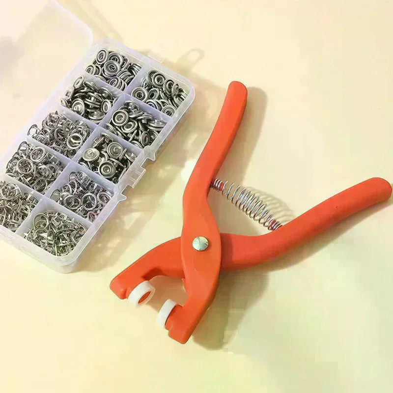 Snap Button Pliers Metal Press Studs Tool Stainless Steel Fastener Qme