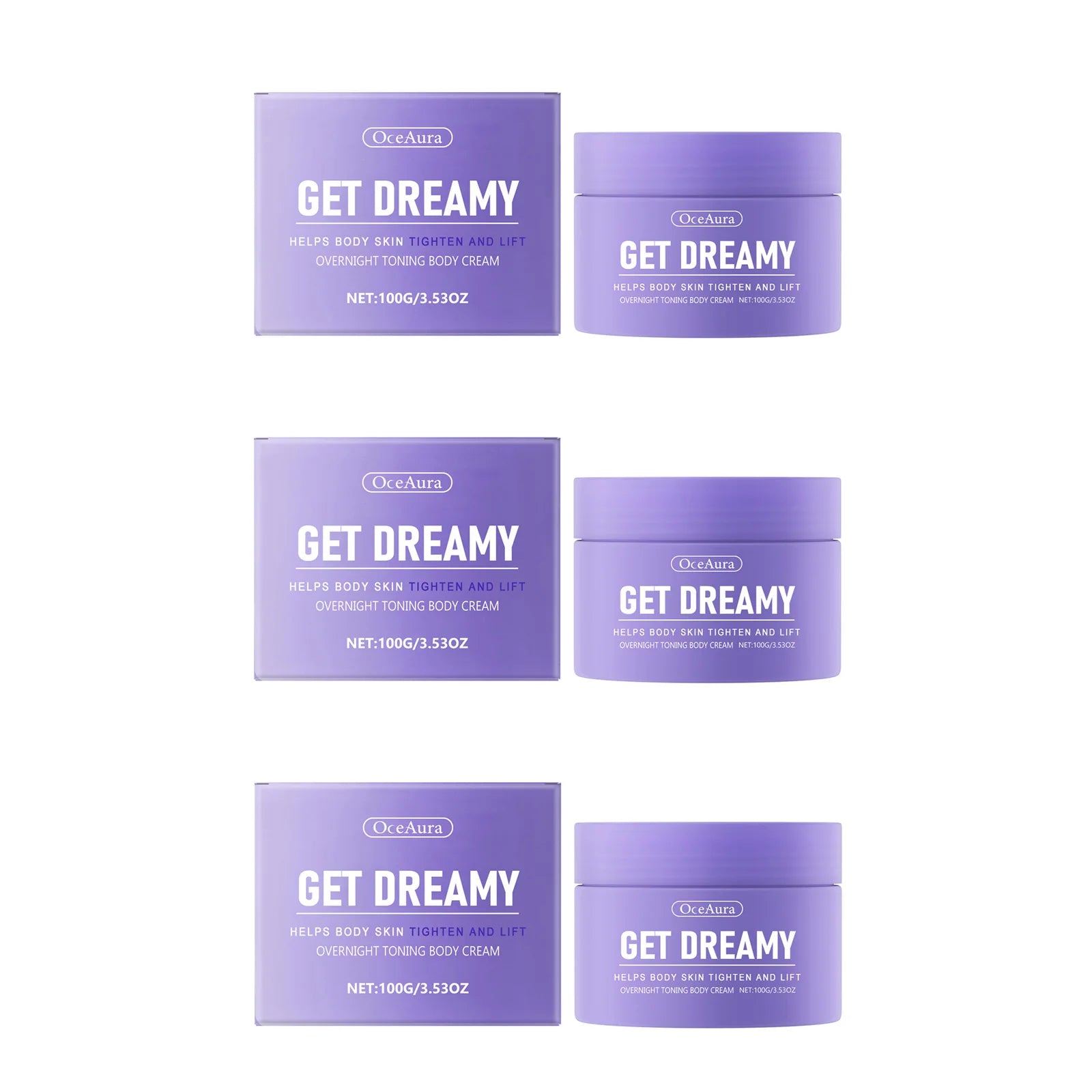 Body Shaping Cream Firming Lifting Moisturizer Skin Improving Sagging Tightens Skin Contours Smooth Massage Body Sculpting Cream Qme 3 x 100g Boxed