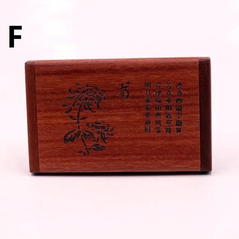 2-in-1 Wooden Comb Mirror Compact Red Sandalwood Folding Travel Home Qme F