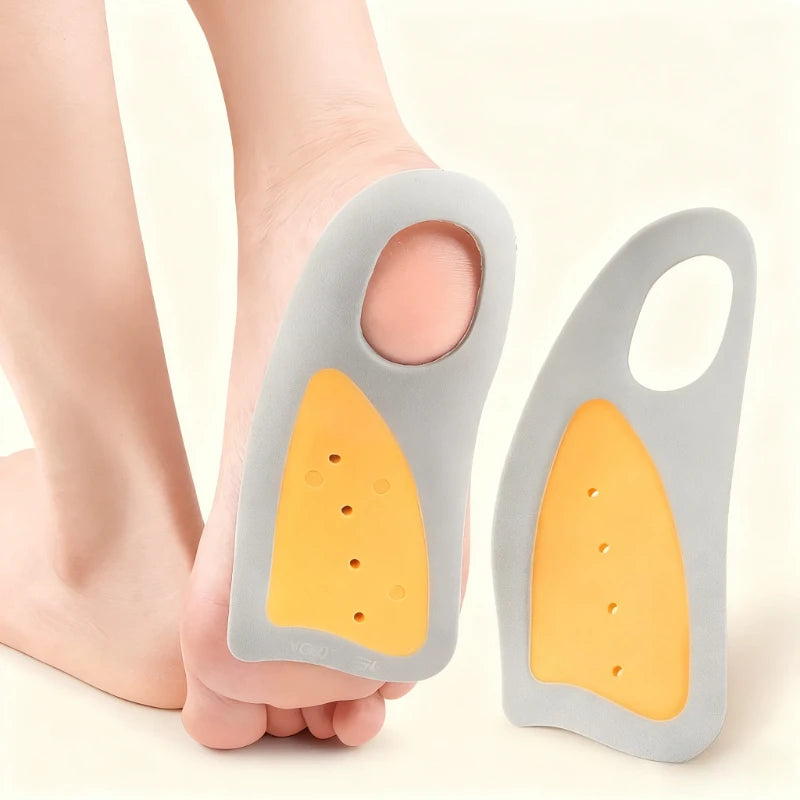 1Pair Large-area Protection Insole Thin Silicone Insoles Men Women Qme