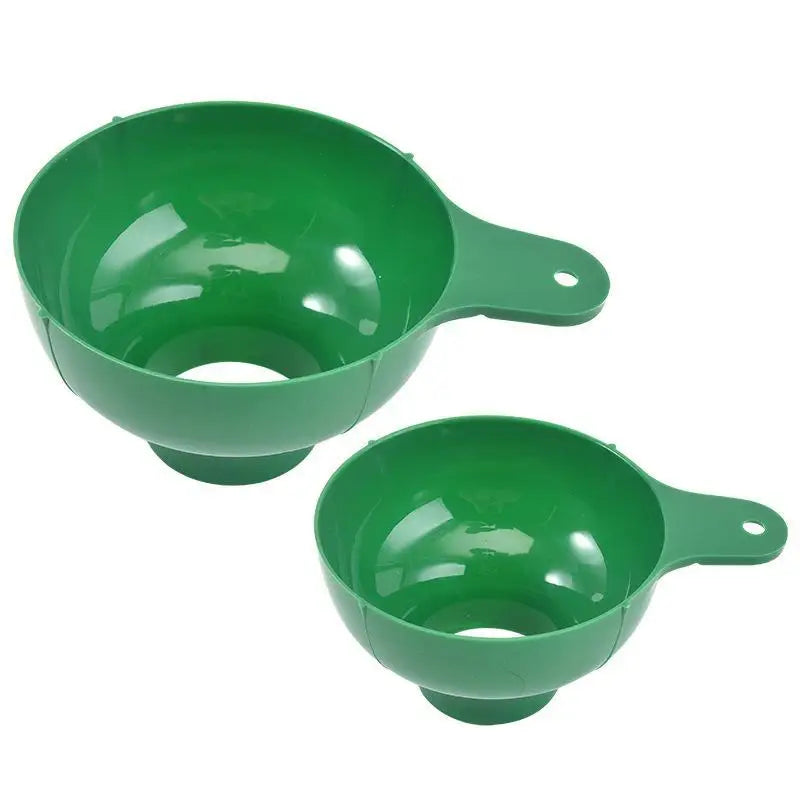 High-end Wide Mouth Funnel Plastic Popular Salad Dressing Liquid Qme 2pcs Green