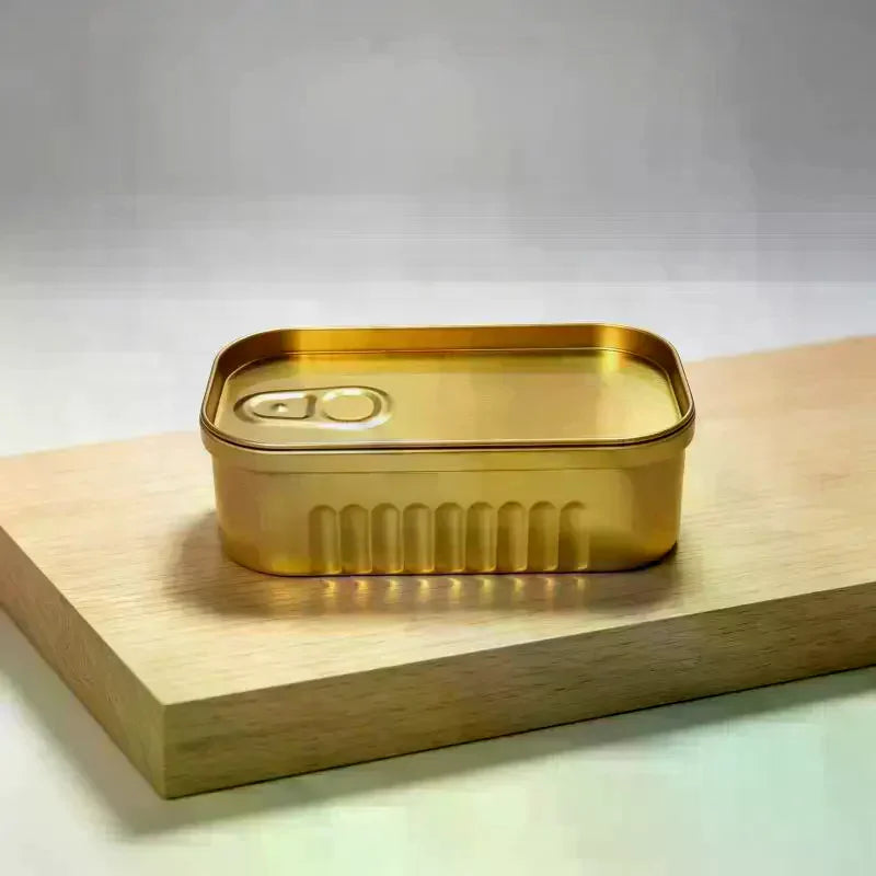 1PCS Sardine Can Shaped Storage Tin Box Portable Tinplate Material Sealed Jar With Lid For Storing Small Items Household Goods Qme