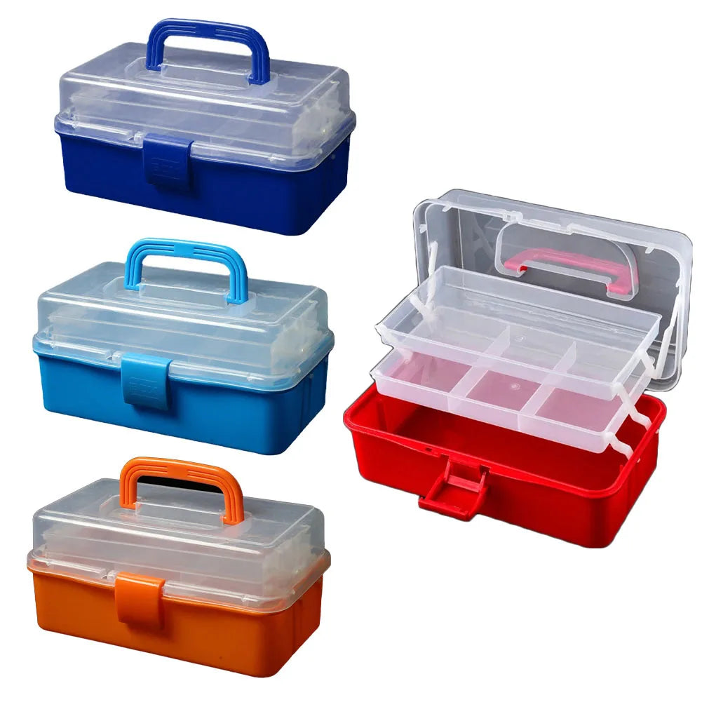 3 Layers Fishing Tackle Box Organizer Storage Box Cantilever Box Multifunctional Tool Storage And Organization Qme