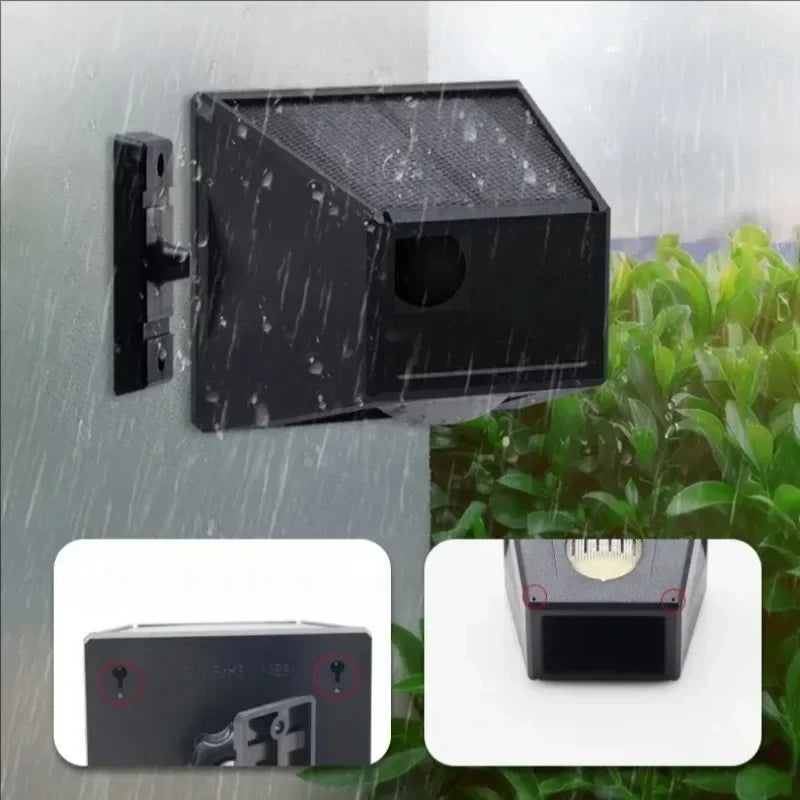 Solar Motion Sensor Alarm Lamp Remote Control Anti-animal Driver Professional Alarm Anti-theft Explosion Flash Alarm Siren Qme