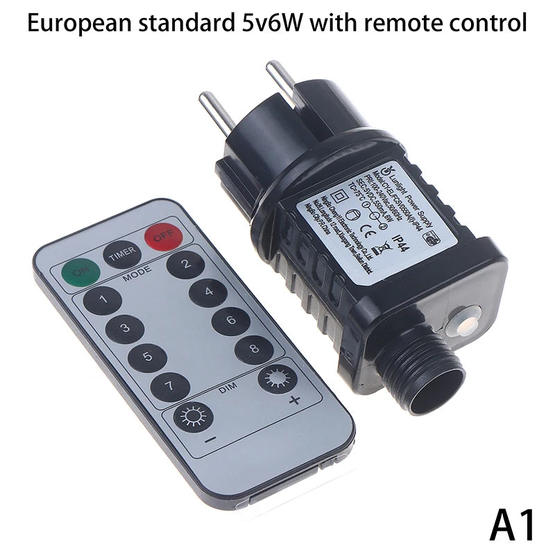 EU US UK Plug AC 220V 110V To 31VDC 6W 24V 5V Transformer Plug Power Supply IP44 8Modes LED Lamp Driver Switch Adapter Qme EU 5V6W w Remote