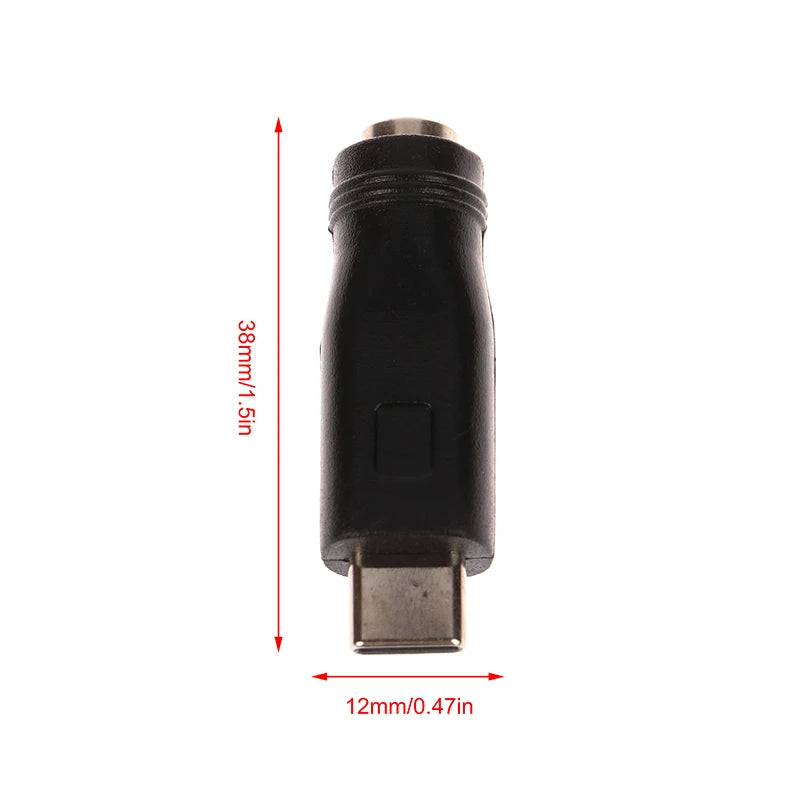 1PC DC Power Adapter Converter 5.5x2.1mm Female Jack To USB Type C Male Connector. Qme