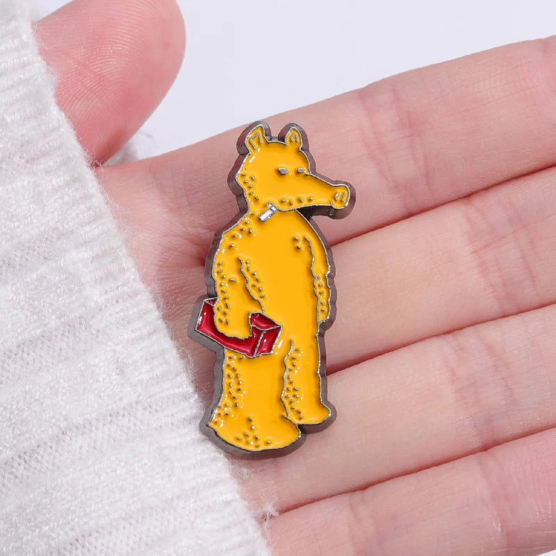 Anteater Enamel Pins Brooches Hip Hop Singer Music Lapel Badges Cartoon Animal Jewelry Gift for fan Friends Free Shipping Qme