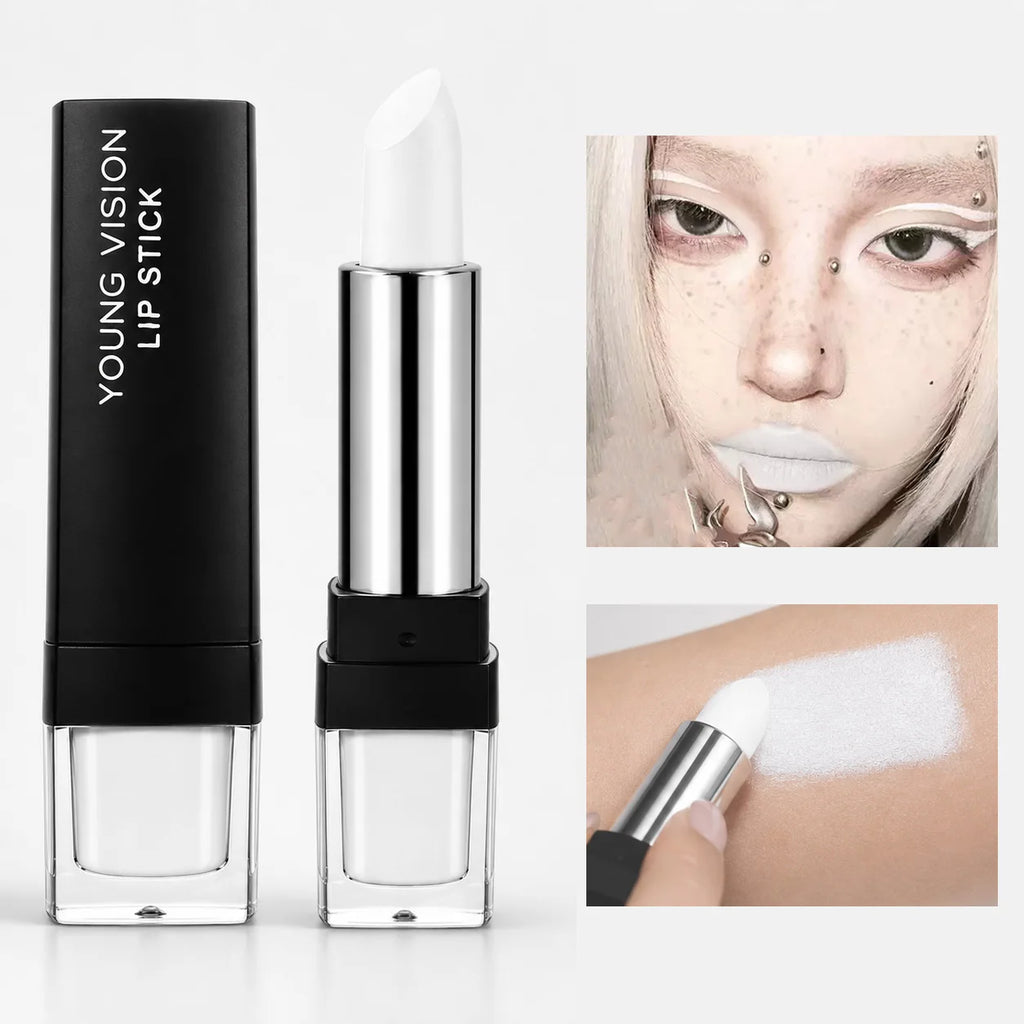 Gothic Dark Night Lipstick Waterproof Long-lasting White Black Dark Red Brown Velvet Matte Lip Tint Cosplay Makeup Lip Cosmetics Qme 13