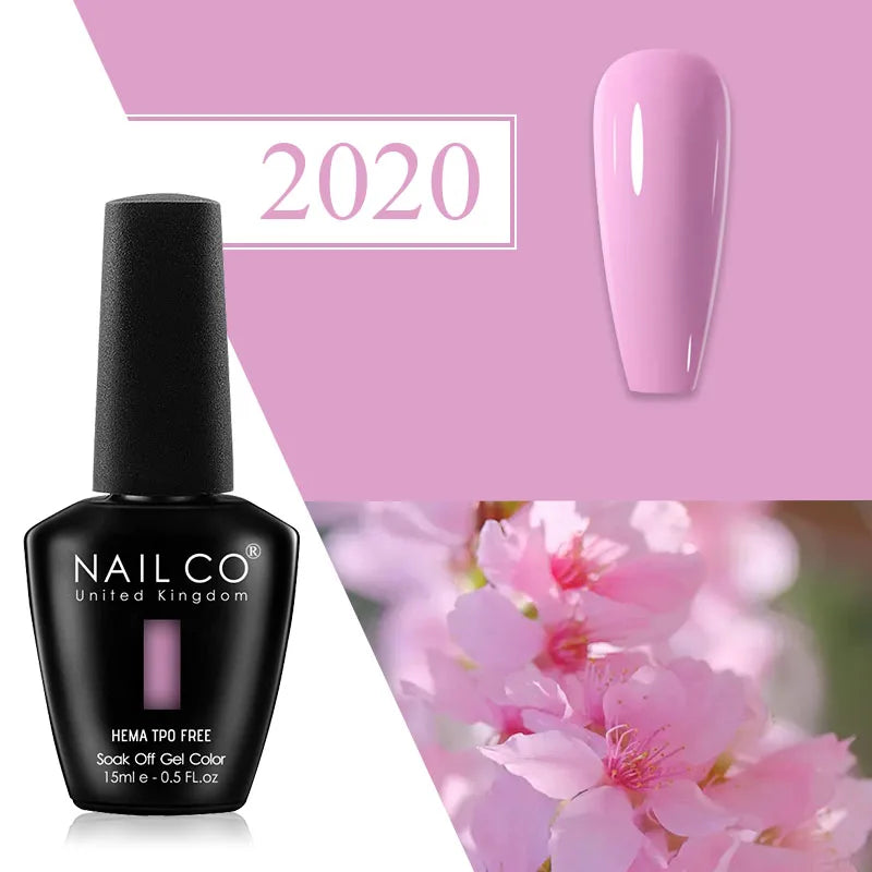 NAILCO Plum Gel Nail Polish Matte Coat Autumn Winter Semi Permanent