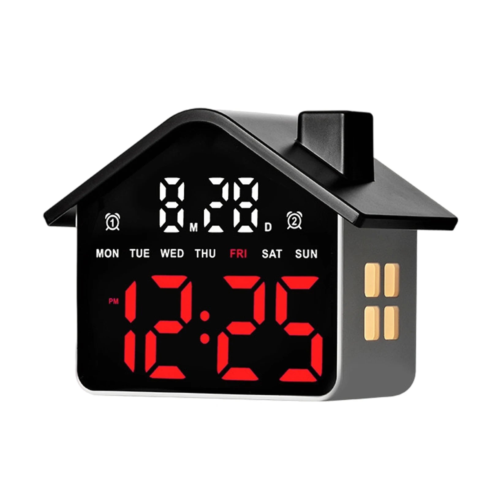 LED Electronic Table Clock USB Charging Multi-Functional House Clocks Creative Bedside Ornaments for Home Office Desk Decoration Qme Style C
