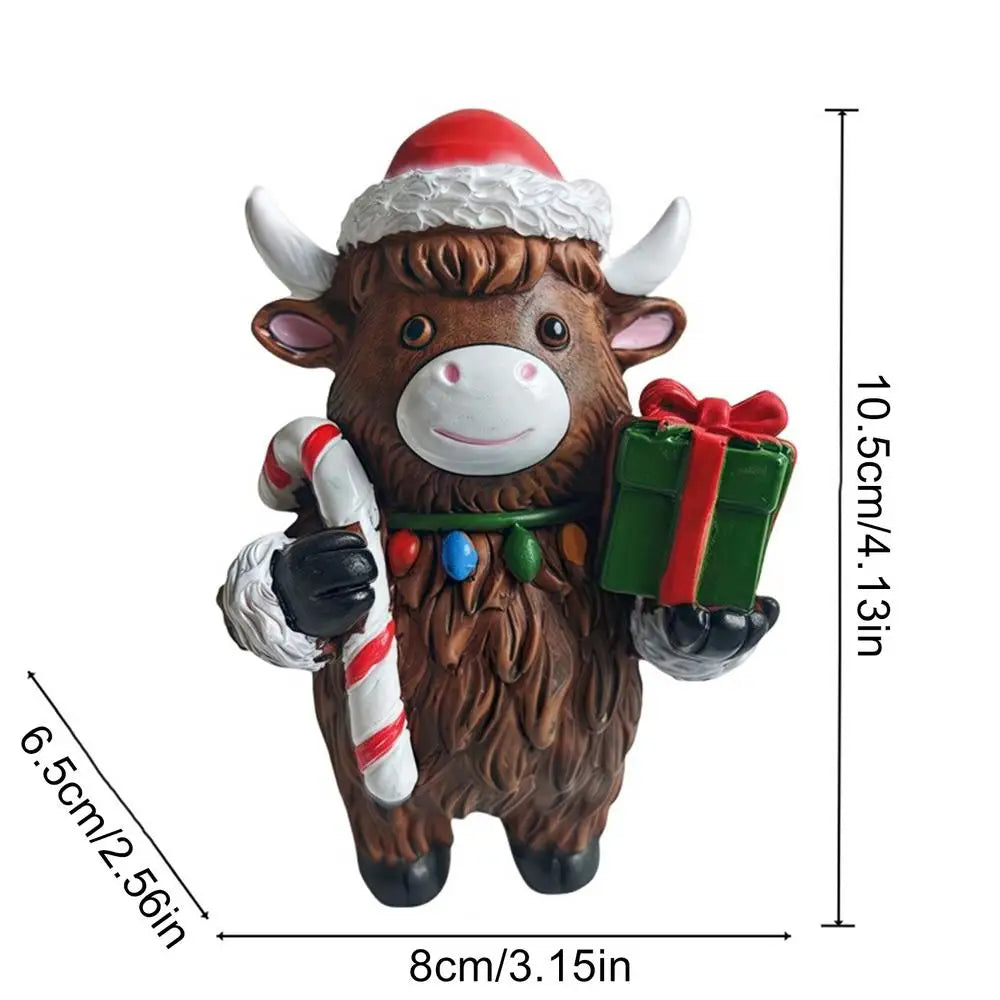 Cow Statue Christmas Decorations Home Rustic Cute Ornament Dorm Qme B China Mainland