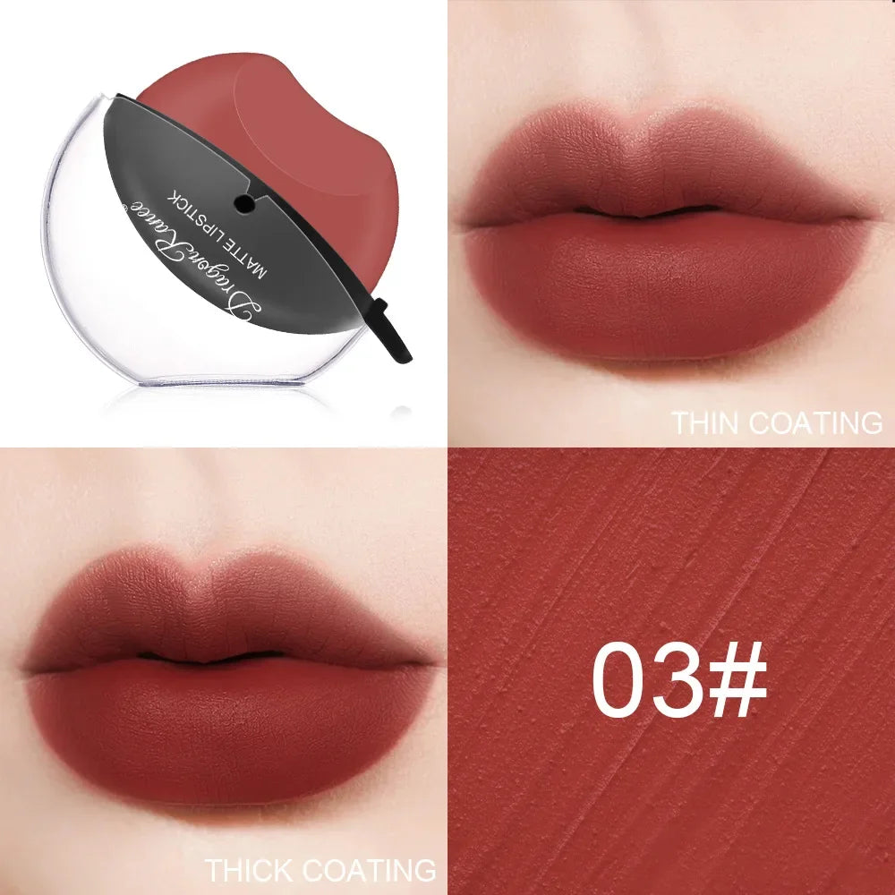Color Changing Lazy Lipstick Squeeze Into Lips Makeup Lip Gloss Matte Waterproof Long Lasting Non-stick Cup Tint Balm Cosmetic Qme 03 matte