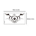 Waterproof Temporary Tattoo Stickers Body Henna Waist Chest Black Angel Tattoo Stickers Glitter Tattoo Fake Tattoo Women Qme A-1
