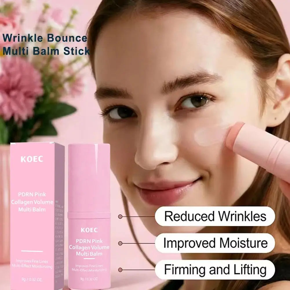 Wrinkle Bounce Moisturizing Multi Balm Face PDRN Pink Collagen Volume Qme