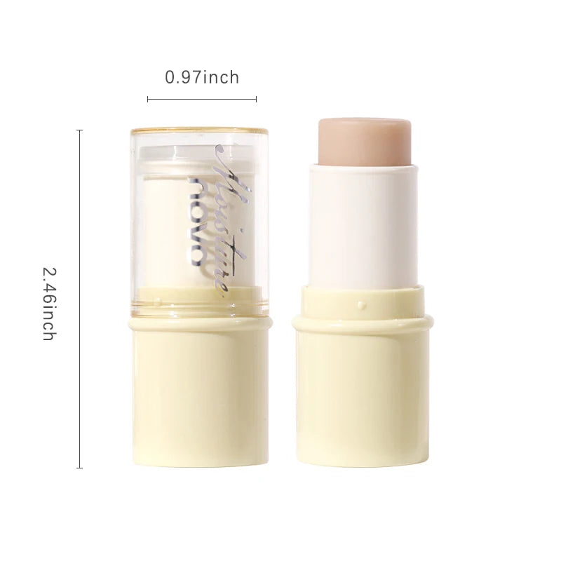 Hydrating Invisible Pore Base Makeup Stick, Moisturizing Oil-control Primer Makeup Cream, Lip balm,Brighten Modifying Skin Color Qme