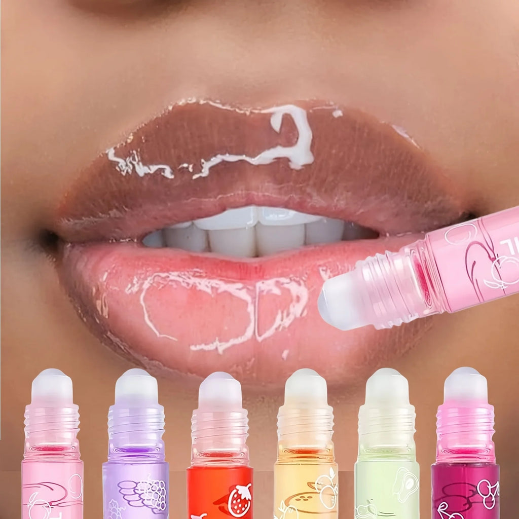 Hydrating Fruit-infused Lip Gloss Transparent Moisturizing Roll-on Qme